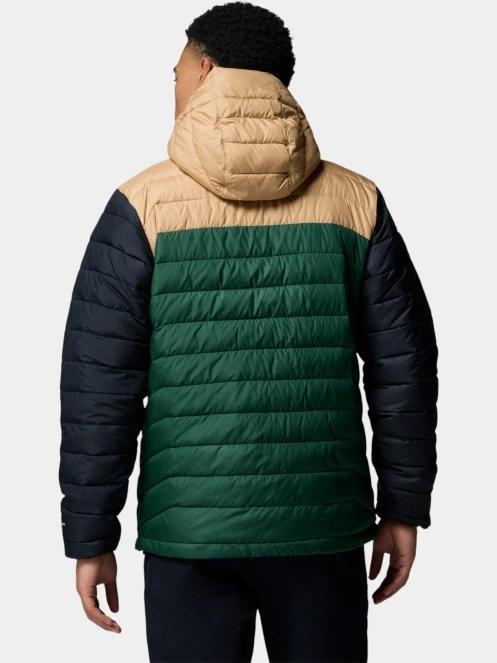 Columbia Powder Lite II Hooded Jacket férfi steppelt átmeneti kabát zöld színben 4