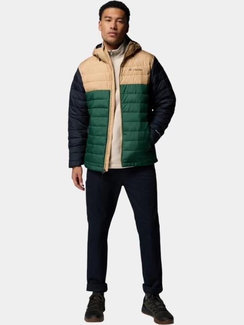 Columbia Powder Lite II Hooded Jacket férfi steppelt átmeneti kabát zöld színben 5