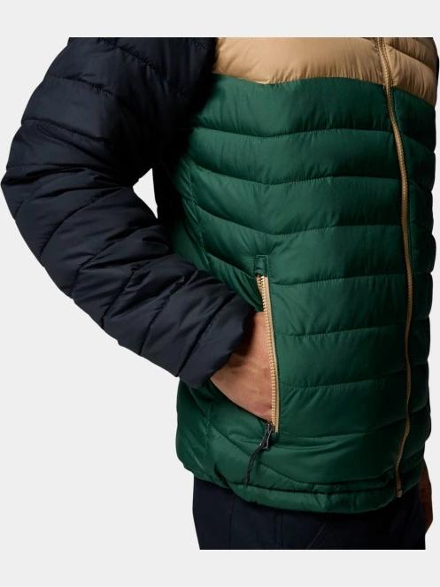 Columbia Powder Lite II Hooded Jacket férfi steppelt átmeneti kabát zöld színben 8