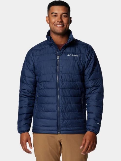Columbia Powder Lite II Jacket férfi steppelt átmeneti kabát kék színben 2
