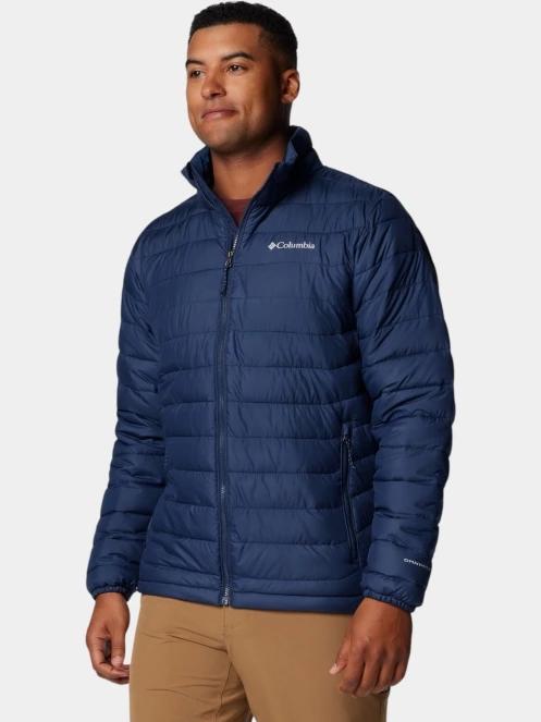 Columbia Powder Lite II Jacket férfi steppelt átmeneti kabát kék színben 3