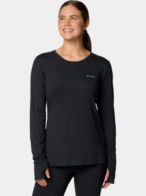 Columbia Sloan Ridge Long Sleeve Shirt női hosszú ujjú sport póló fekete színben 2