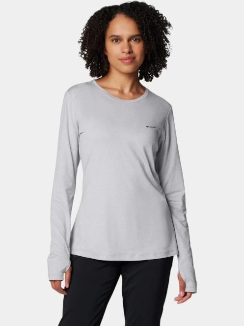 Columbia Sloan Ridge Long Sleeve Shirt női hosszú ujjú sport póló szürke színben 2