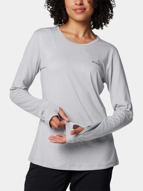 Columbia Sloan Ridge Long Sleeve Shirt női hosszú ujjú sport póló szürke színben 6
