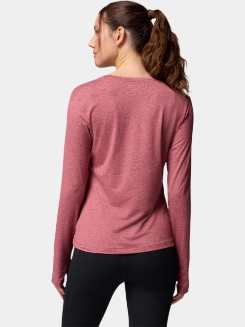 Columbia Sloan Ridge Long Sleeve Shirt női hosszú ujjú sport póló piros színben 4