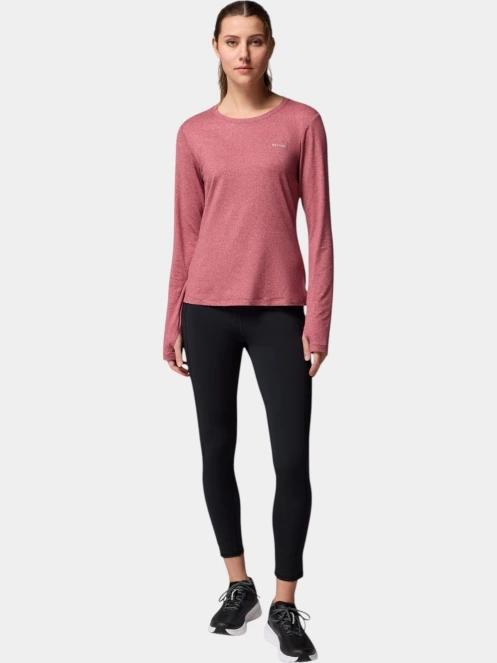 Columbia Sloan Ridge Long Sleeve Shirt női hosszú ujjú sport póló piros színben 5