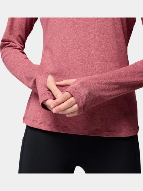 Columbia Sloan Ridge Long Sleeve Shirt női hosszú ujjú sport póló piros színben 6