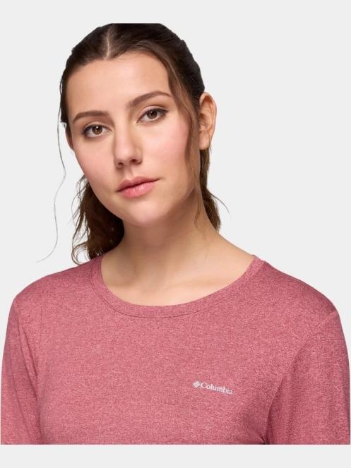 Columbia Sloan Ridge Long Sleeve Shirt női hosszú ujjú sport póló piros színben 7