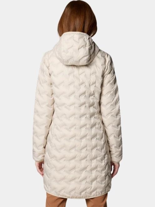 Columbia Delta Ridge II Long Down Jacket női pehelykabát homok színben 4