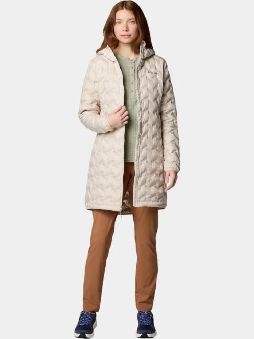 Columbia Delta Ridge II Long Down Jacket női pehelykabát homok színben 5