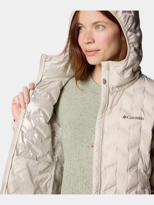 Columbia Delta Ridge II Long Down Jacket női pehelykabát homok színben 7