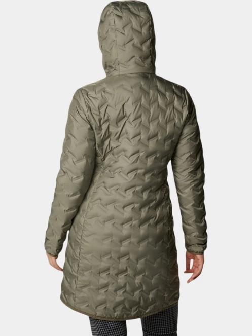 Columbia Delta Ridge II Long Down Jacket női pehelykabát zöld színben 4