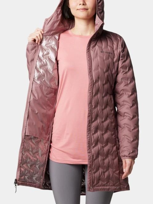 Columbia Delta Ridge II Long Down Jacket női pehelykabát lila színben 6