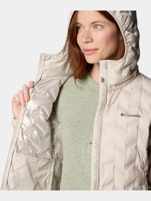 Columbia Delta Ridge II Long Down Jacket női pehelykabát homok színben 6