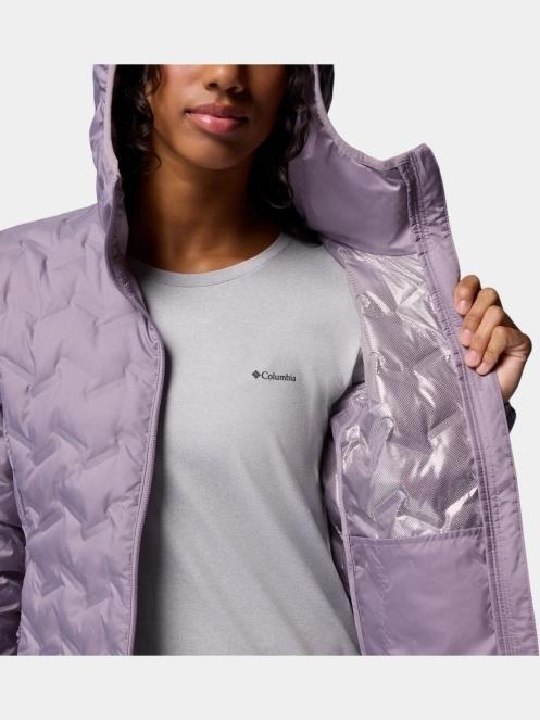 Columbia Delta Ridge II Long Down Jacket női pehelykabát lila színben 7