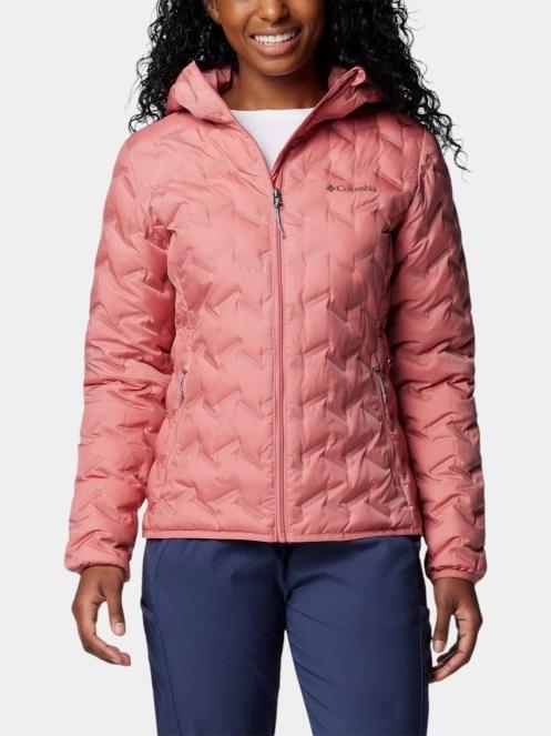 Columbia Delta Ridge II Down Hooded Jacket női pehelykabát rózsaszín színben 2