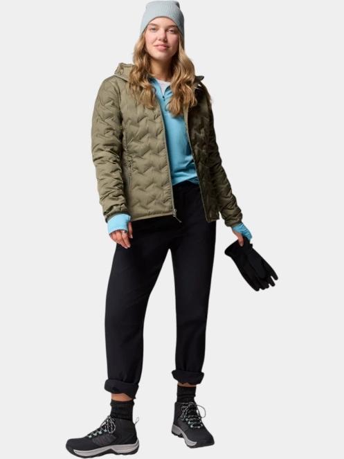 Columbia Delta Ridge II Down Hooded Jacket női pehelykabát zöld színben 6