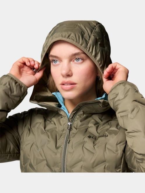 Columbia Delta Ridge II Down Hooded Jacket női pehelykabát zöld színben 7