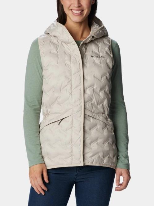 Columbia Delta Ridge II Down Hooded Vest női mellény homok színben 2