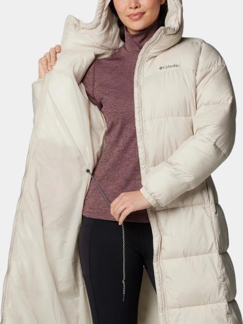 Columbia Puffect II Long Jacket női télikabát homok színben 6