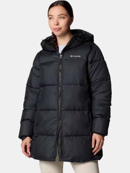 Columbia Puffect II Mid Hooded Jacket női télikabát fekete színben 2