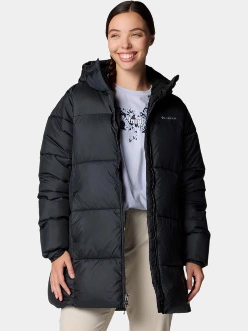 Columbia Puffect II Mid Hooded Jacket női télikabát fekete színben 5