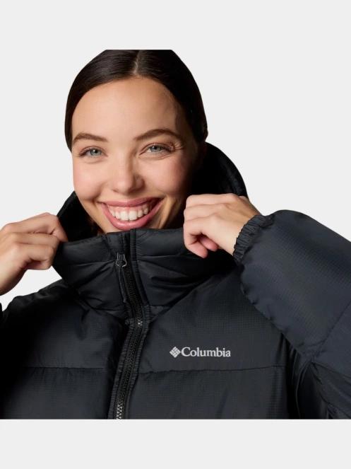 Columbia Puffect II Mid Hooded Jacket női télikabát fekete színben 7
