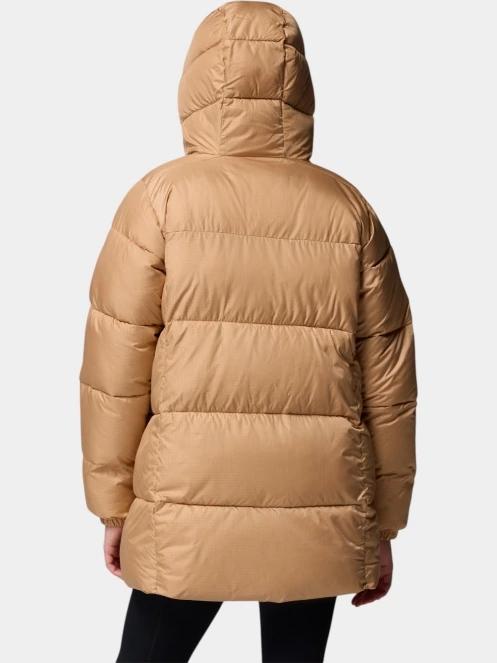 Columbia Puffect II Mid Hooded Jacket női télikabát barna színben 4