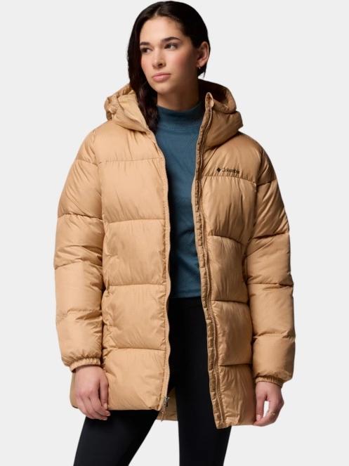 Columbia Puffect II Mid Hooded Jacket női télikabát barna színben 5