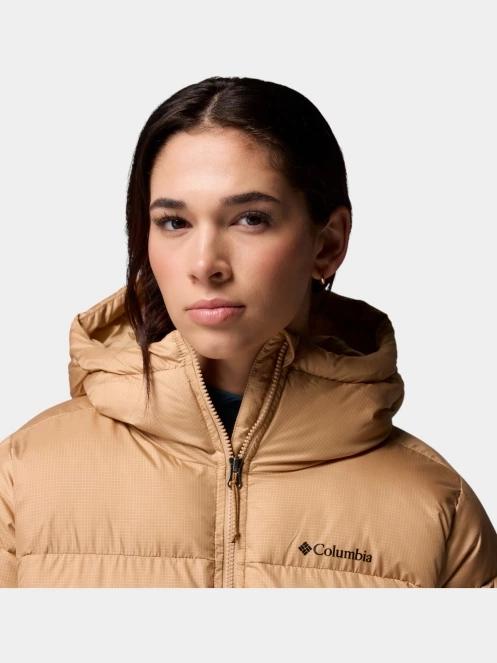 Columbia Puffect II Mid Hooded Jacket női télikabát barna színben 8