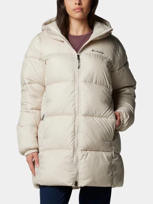 Columbia Puffect II Mid Hooded Jacket női télikabát homok színben 2