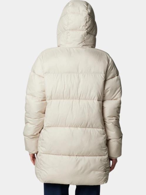 Columbia Puffect II Mid Hooded Jacket női télikabát homok színben 4