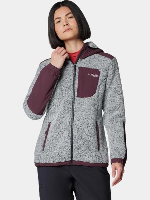 Columbia Arctic Crest Sherpa Full Zip női polár pulóver fehér színben 6