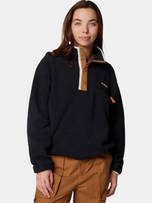 Columbia Helvetia II Cropped Half Snap Fleece női polár pulóver piros színben 2