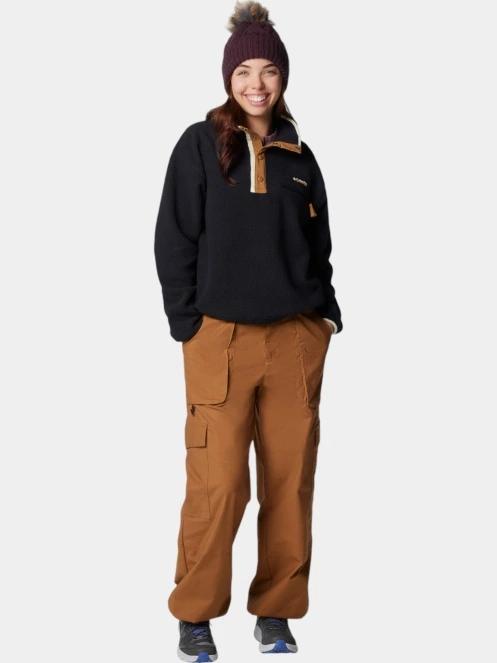 Columbia Helvetia II Cropped Half Snap Fleece női polár pulóver piros színben 5