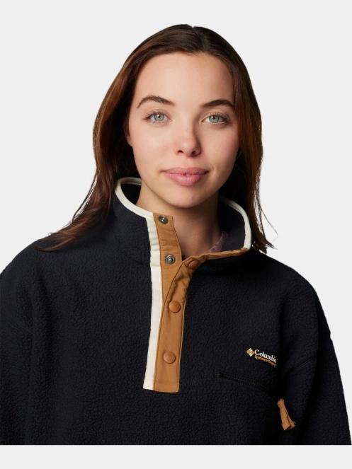 Columbia Helvetia II Cropped Half Snap Fleece női polár pulóver piros színben 6