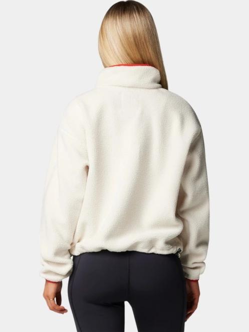 Columbia Helvetia II Cropped Half Snap Fleece női polár pulóver piros színben 4