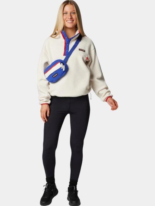 Columbia Helvetia II Cropped Half Snap Fleece női polár pulóver piros színben 5