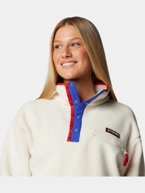 Columbia Helvetia II Cropped Half Snap Fleece női polár pulóver piros színben 6