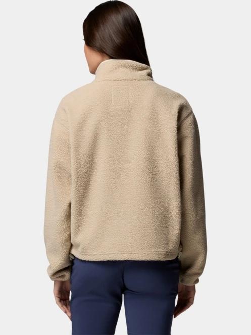Columbia Helvetia II Cropped Half Snap Fleece női polár pulóver homok színben 4