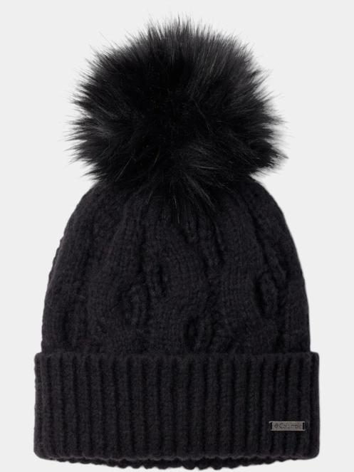 Columbia Boundless Days Cable Knit Pom Beanie női bojtos sapka fekete színben 2
