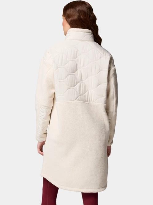 Columbia Cloud Point Long Fleece női átmeneti kabát homok színben 4