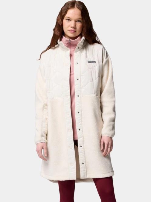 Columbia Cloud Point Long Fleece női átmeneti kabát homok színben 5