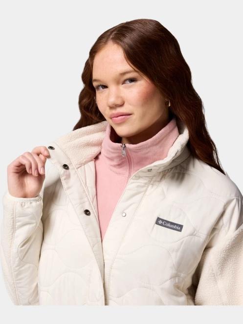 Columbia Cloud Point Long Fleece női átmeneti kabát homok színben 6