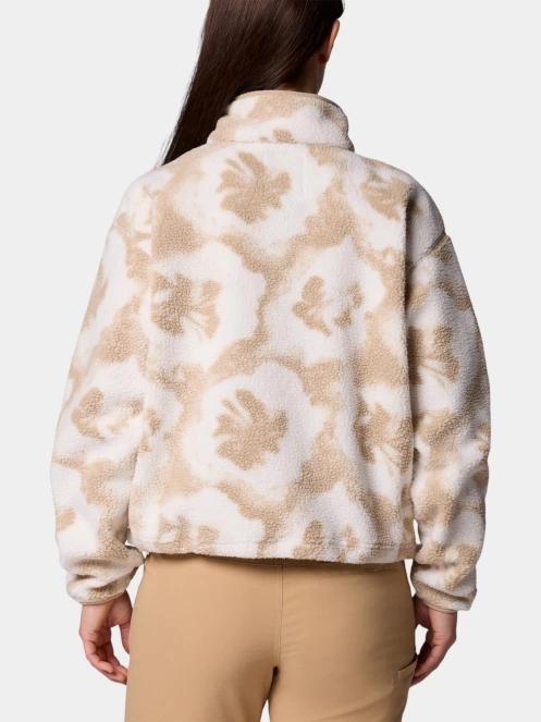 Columbia Helvetia II Printed Cropped Half Snap női polár pulóver homok színben 4