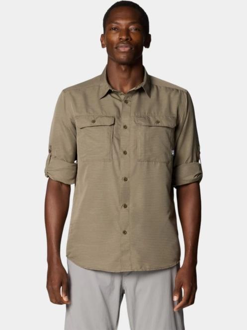 Mountain Hardwear Canyon Long Sleeve Shirt férfi hosszú ujjú túraing oliva színben 6