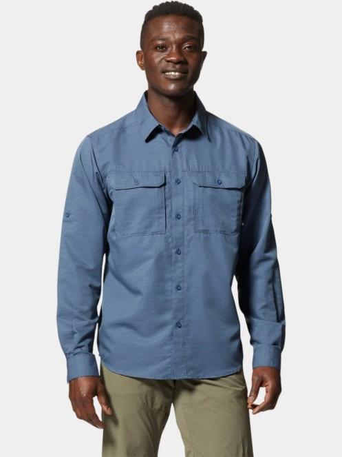 Mountain Hardwear Canyon Long Sleeve Shirt férfi hosszú ujjú túraing sötétkék színben 2