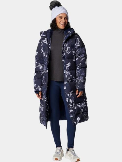 Columbia Boundless Days Print Long Down Jacket női télikabát kék színben 5