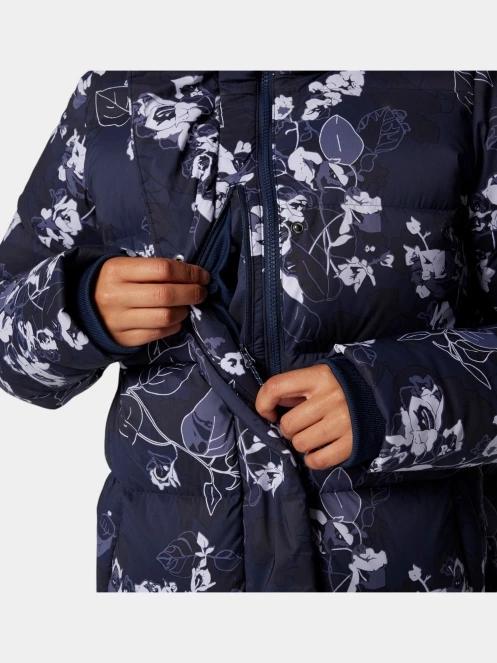 Columbia Boundless Days Print Long Down Jacket női télikabát kék színben 8