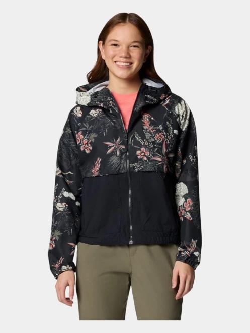 Columbia Spire Valley Printed Windbreaker női széldzseki fekete színben 2